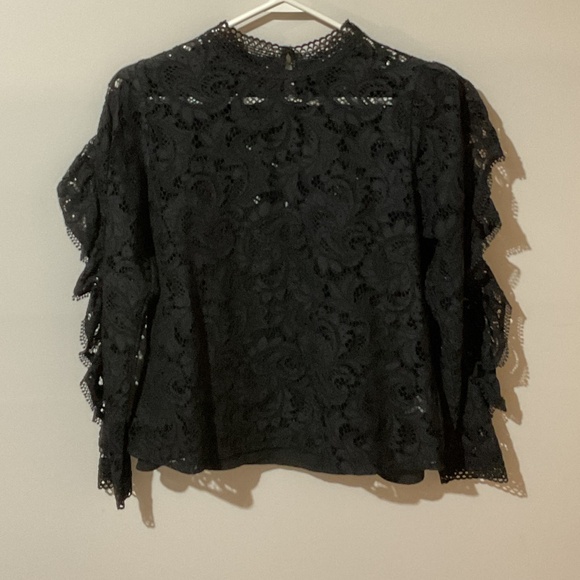 Black Lace Party Ready Express Blouse - Picture 1 of 4
